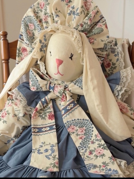 Other - Folk Art Vintage, Handmade Country-style Bunny Rabbit Doll